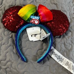 Epcot 40 Minnie Ears NWT